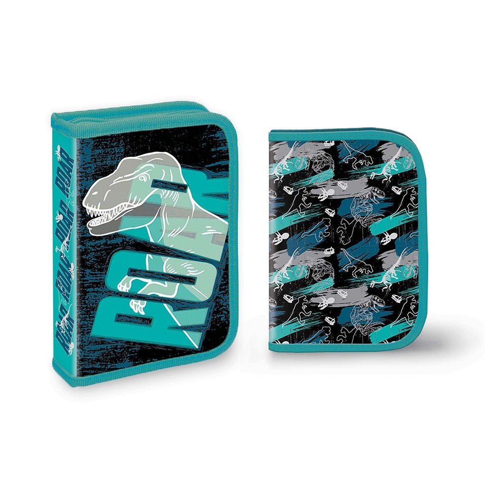 Penar extensibil, imprimeu dinozaur, echipat, 32 piese, inchidere tip fermoar, 20 x 13 x 3.5 cm - imagine 4